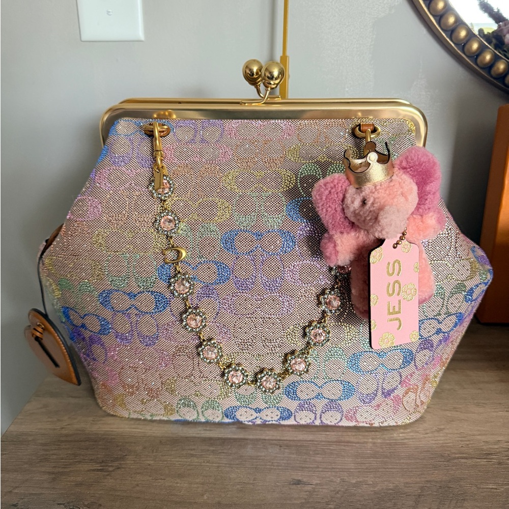 Coach large Candy Crystal kisslock